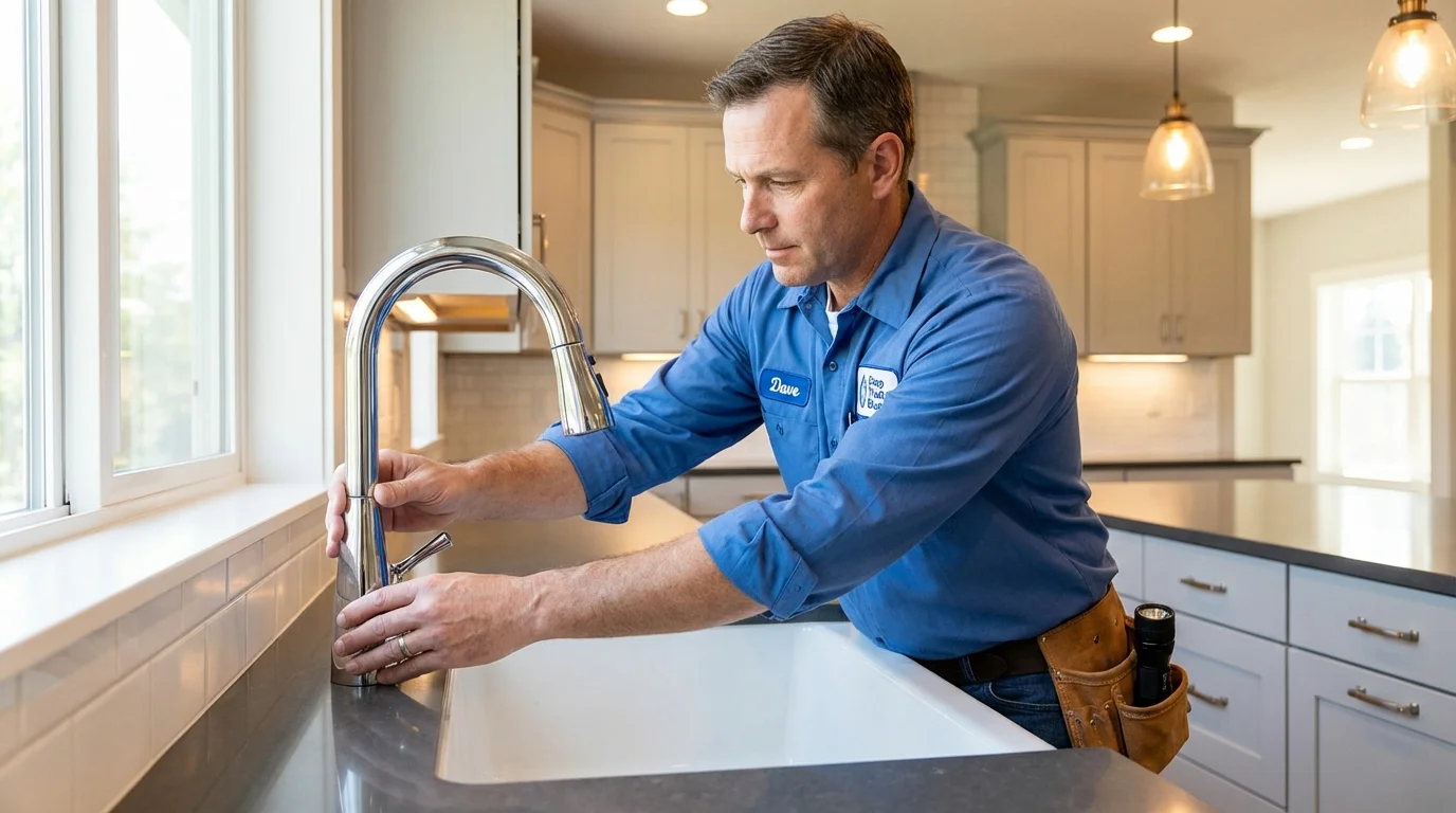 Kitchen faucet installation by Johns Plumbing LLC in Anderson